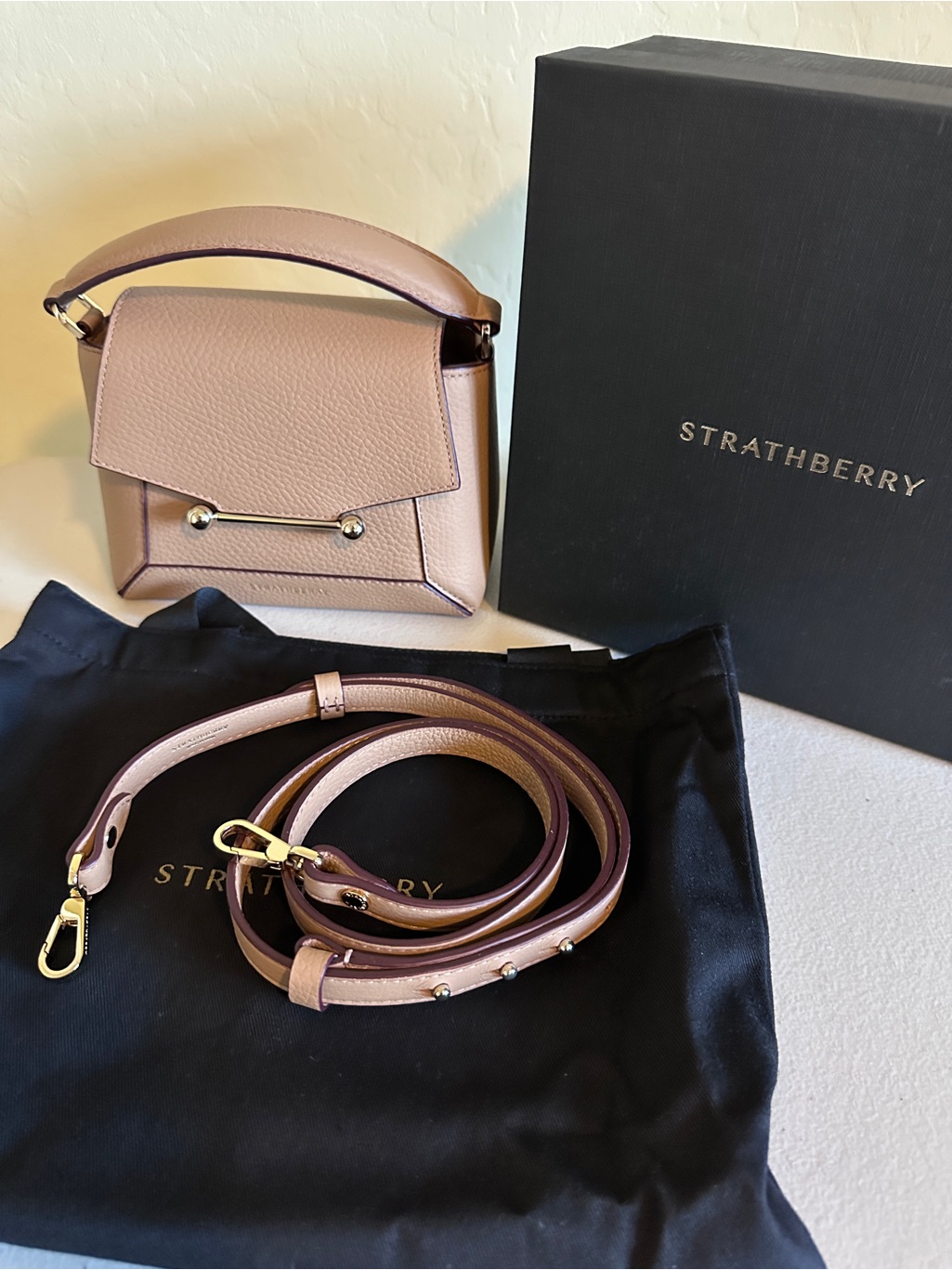 Strathberry Mosaic Nano Bag, Caramel — image 6 of 8